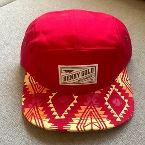 Benny Gold 5 panel hat.